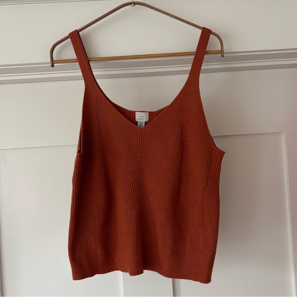 a new day Women's XXL Ribbed Camisole Tank Top - Warm Rust - Picture 4 of 9